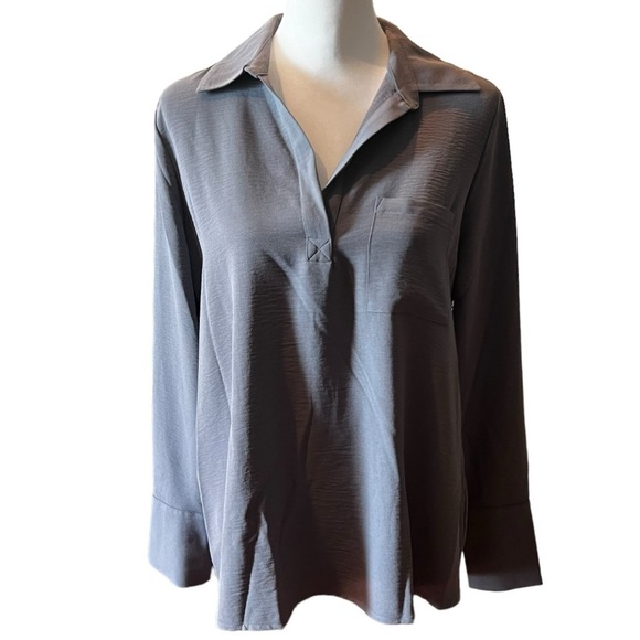 PLEIONE Textured Tunic Top in Dove Gray NWOT SZ XS - Picture 1 of 5